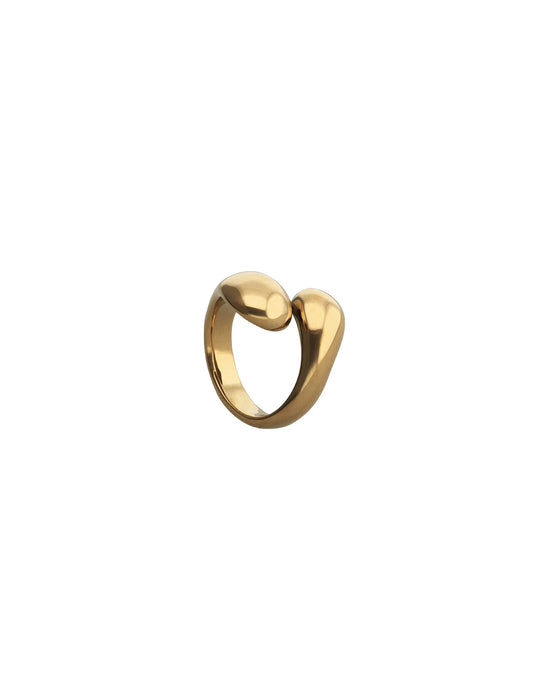 UNOde50 Ring Corium Double-drop Ring Gold