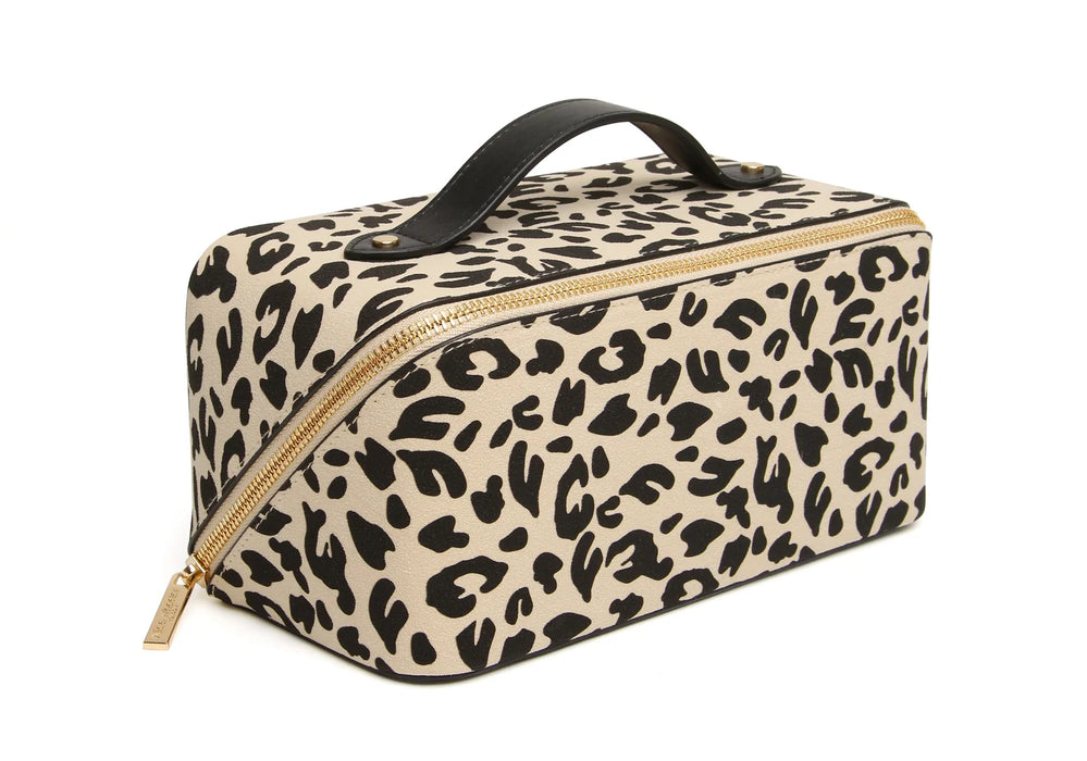 Alice Wheeler Leopard Train Case
