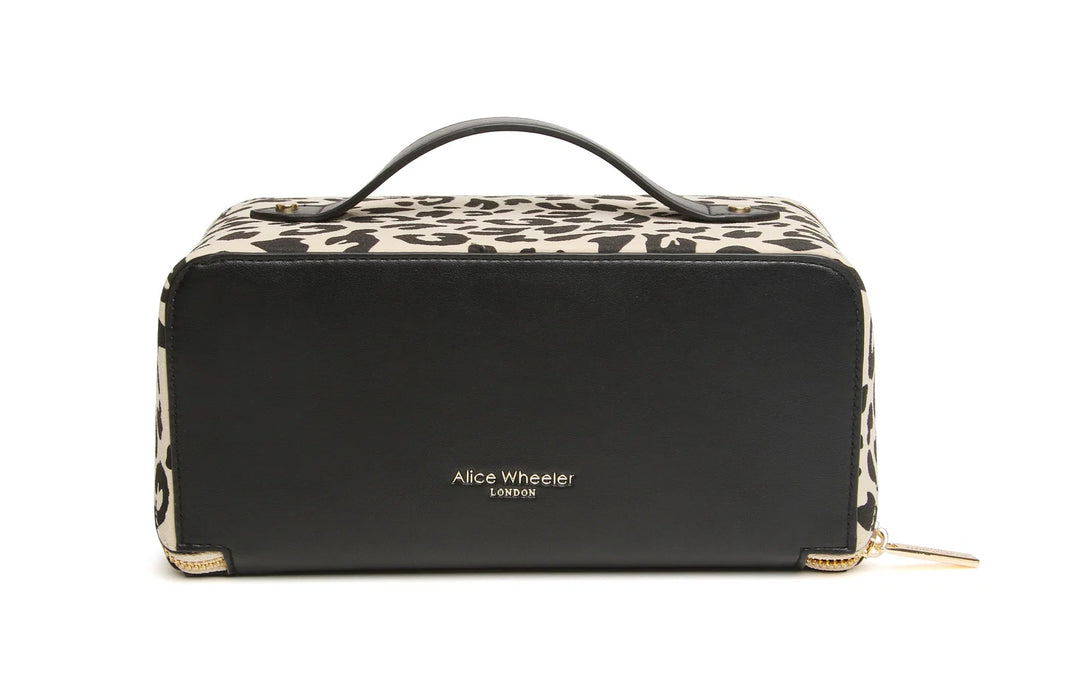 Alice Wheeler Leopard Train Case