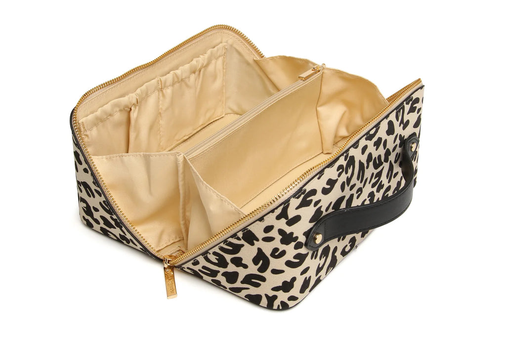 Alice Wheeler Leopard Train Case