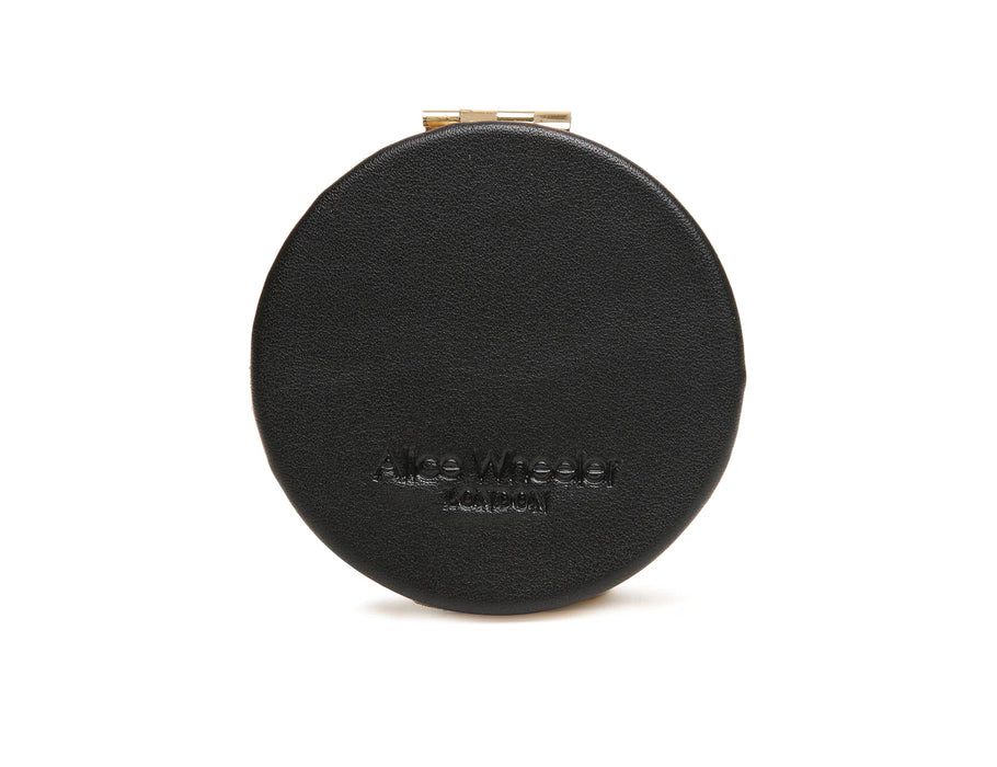 Alice Wheeler Light Leopard Round Compact Mirror