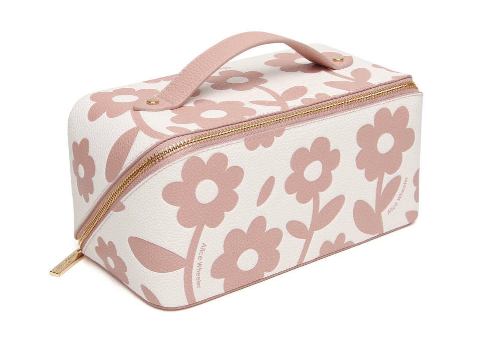 Alice Wheeler Pink Floral Train Case