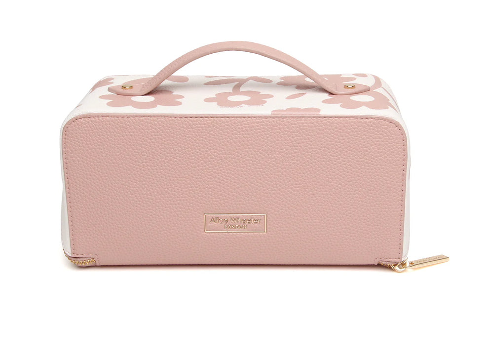 Alice Wheeler Pink Floral Train Case