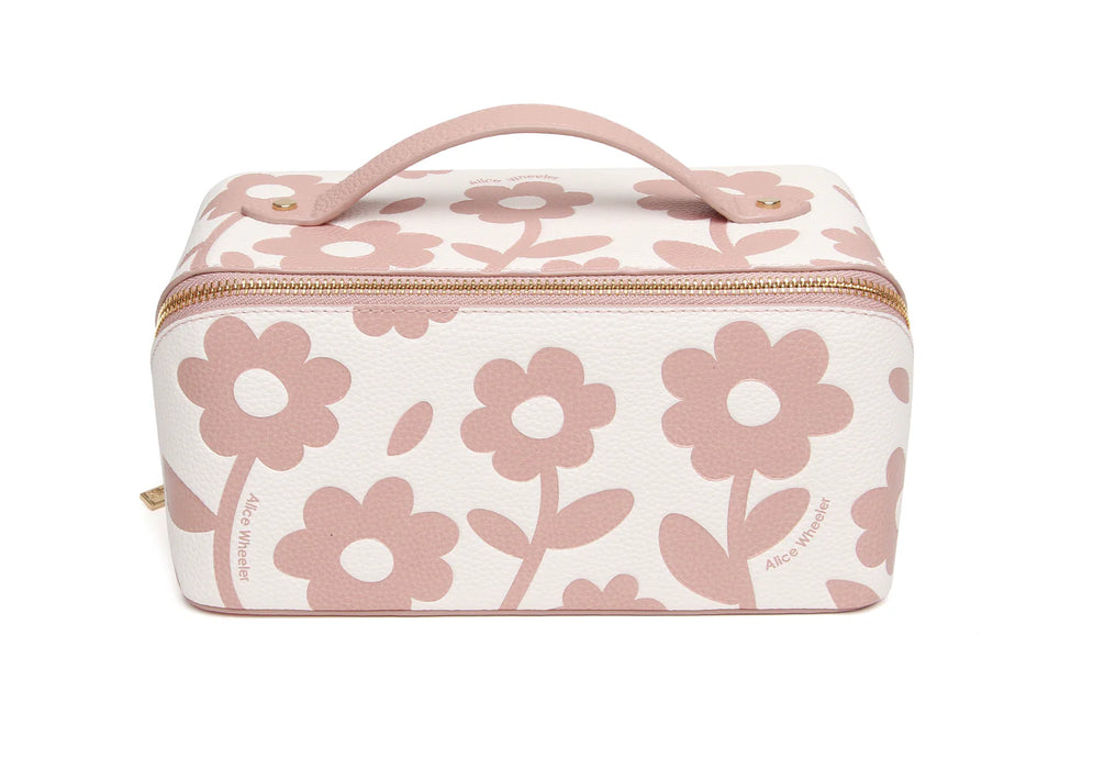 Alice Wheeler Pink Floral Train Case