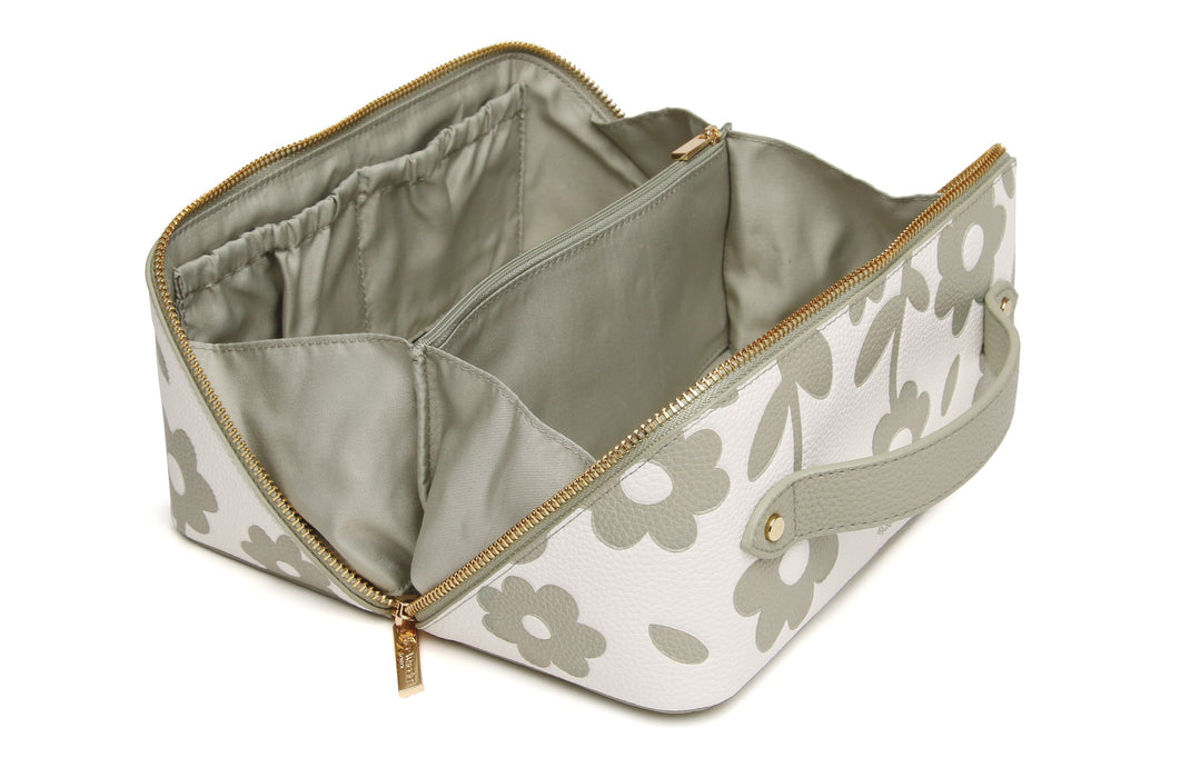 Alice Wheeler Pistachio Floral Train Case