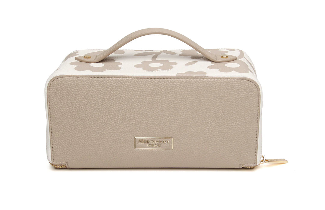 Alice Wheeler Stone Floral Train Case