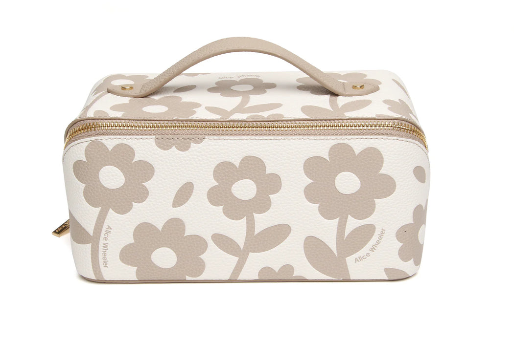 Alice Wheeler Stone Floral Train Case