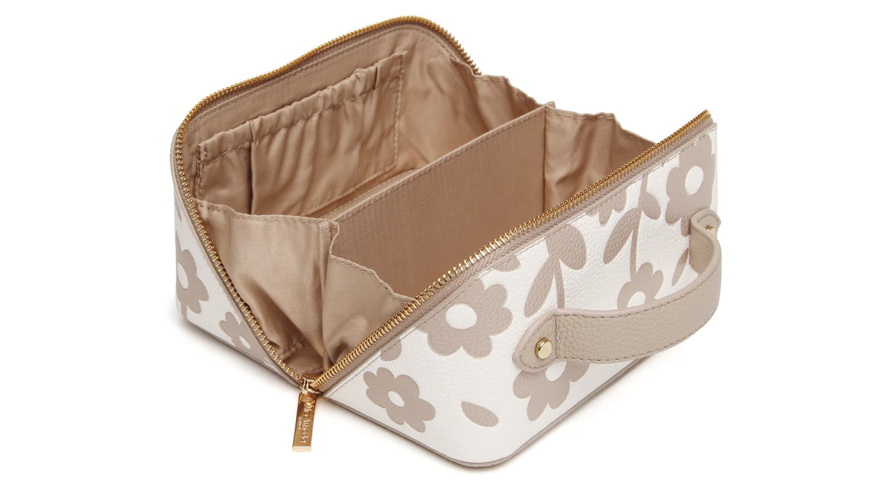 Alice Wheeler Stone Floral Mini Train Case