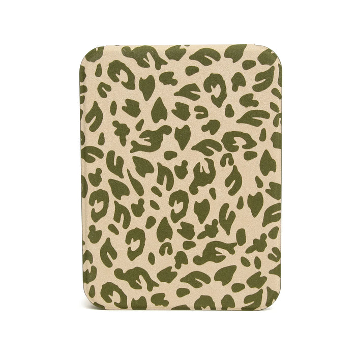 Alice Wheeler Olive Leopard Folding Mirror