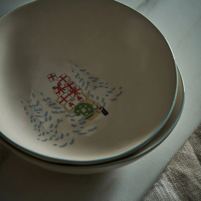 Sophie Allport Home For Christmas Stoneware Nibbles Bowl