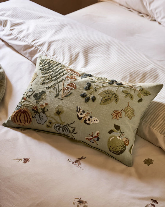 Sophie Allport Embroidered Autumn Forage Cushion