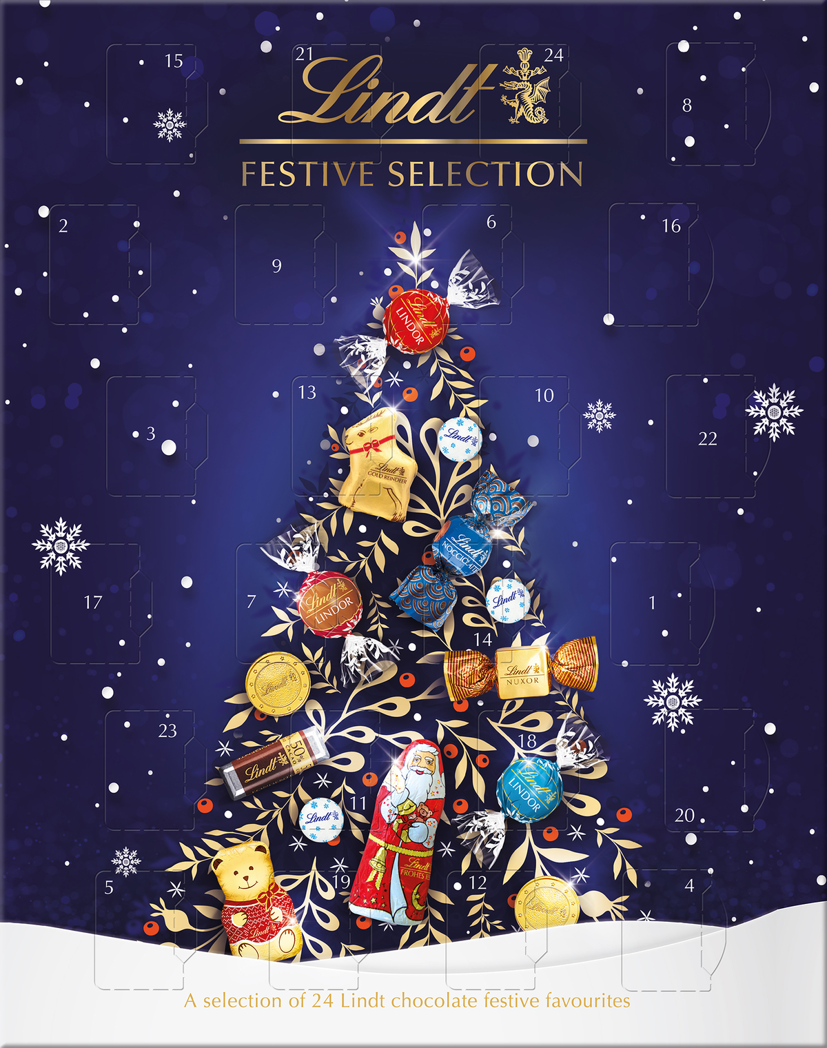  Lindt Festive Selection Advent — Maple Gifts Illustration 