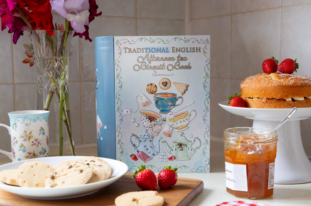 Afternoon Tea Book Tin with Shortbread Biscuits 450g