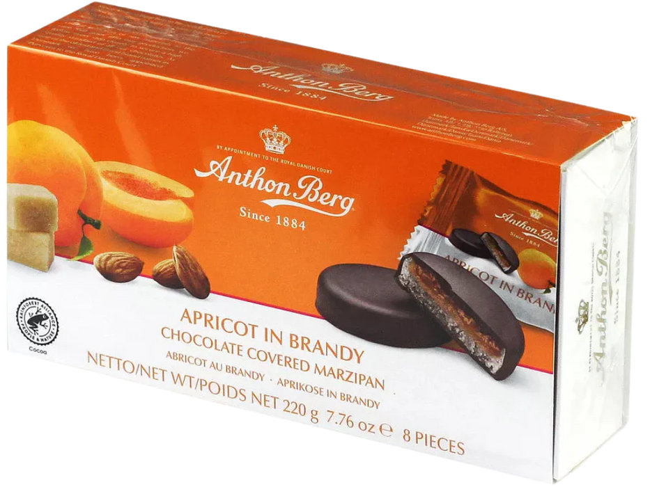 Anthon Berg Apricot In Brandy Marzipan & Dark Chocolate