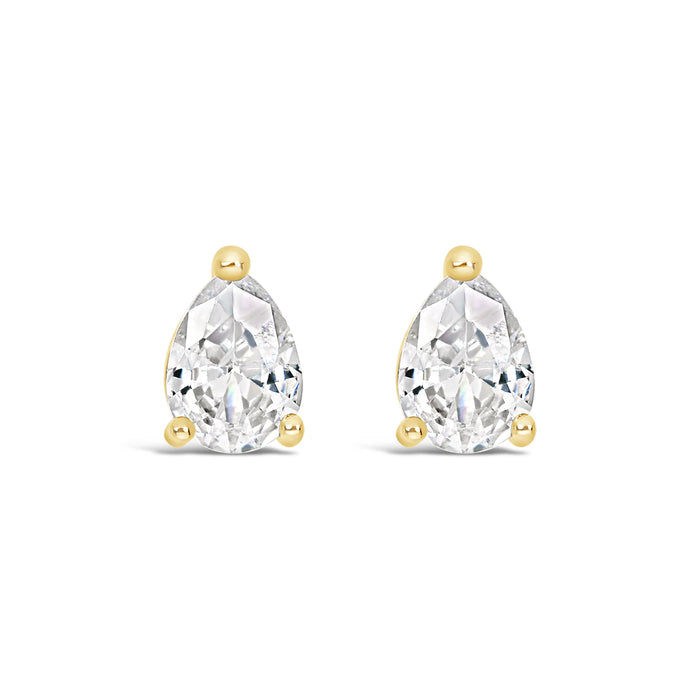 Park Lane White Stones Teardrop Gold Plated Earrings