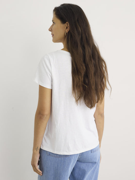 Seasalt Women's  Appletree Keyhole Detail T-Shirt In Salt