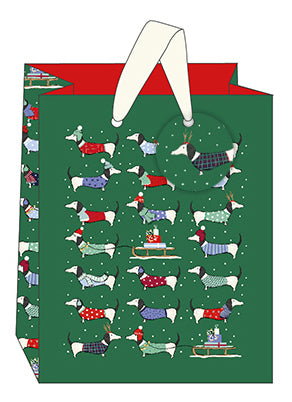 Art File Dog Christmas Print Medium Gift Bag