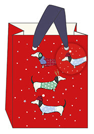 Art File Dog Christmas Print Small Gift Bag