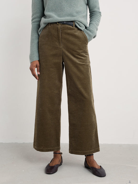 Seasalt Women's Asphodel Cord Trousers In Dark Seagrass