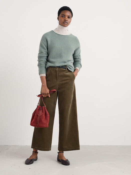 Seasalt Women's Asphodel Cord Trousers In Dark Seagrass