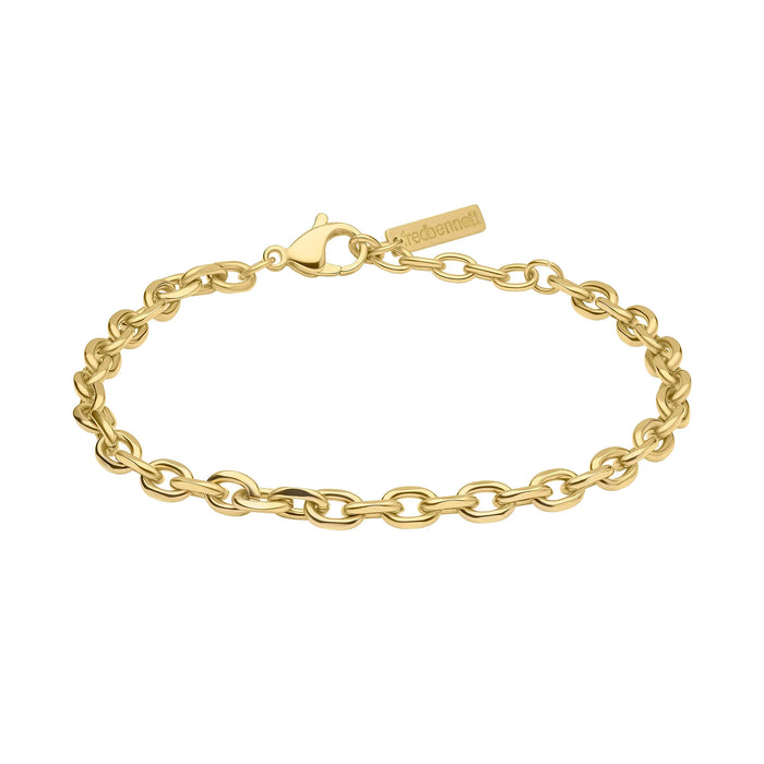 Fred Bennett Stainless Steel Cable Link Bracelet Gold Plated