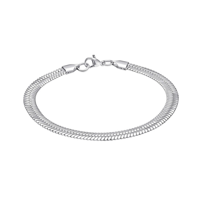 Fred Bennett Stainless Steel Herringbone Chain Bracelet