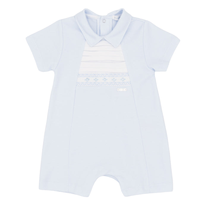 Blues Baby Blue White Collared Shortie