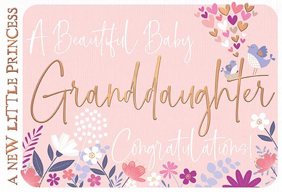 Words & Wishes 'A Beautiful Baby Granddaughter' Card