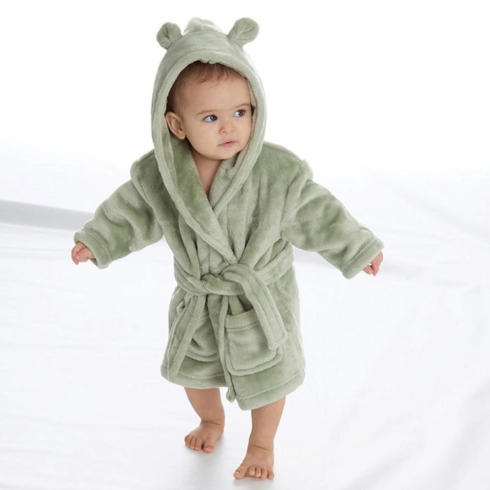 Baby Town Dusky Green Dressing Gown