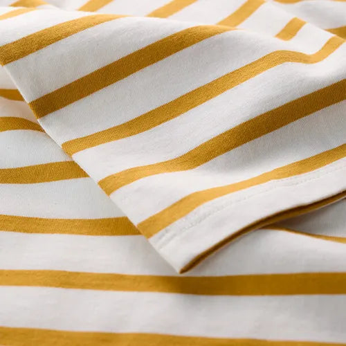 Seasalt Women's Sailor Top In Breton Chalk Dark Dijon