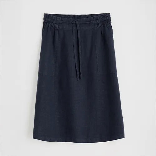SeasSeasalt Women's Pepper Moth Linen Skirt In Maritime