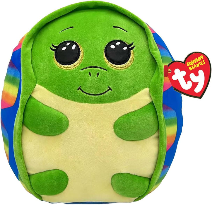 TY Squish-a-boo Shruggie Rainbow Turtle 10"