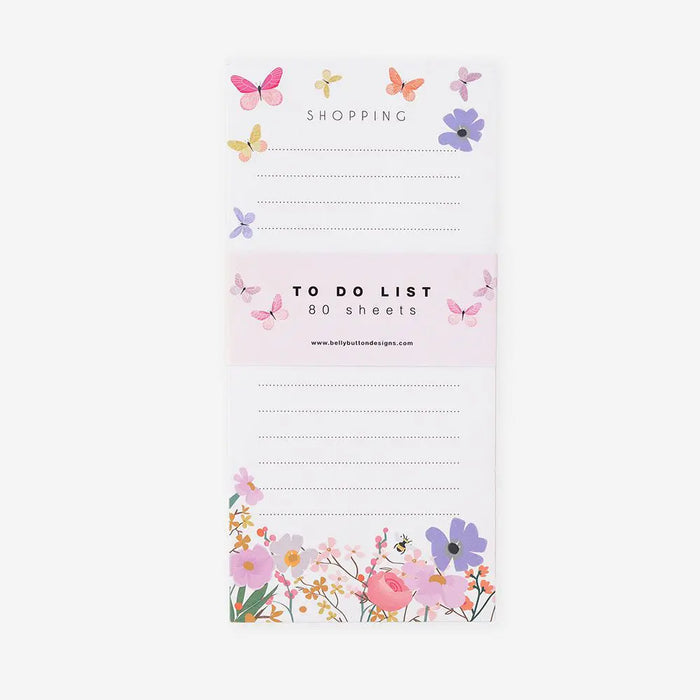 Belly Button Meadow Print Magnetic To-do List