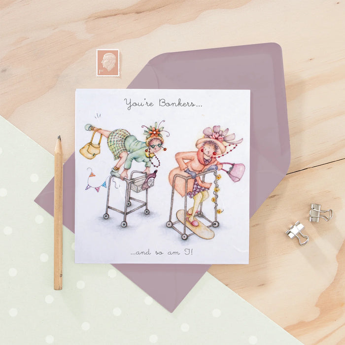 Berni Parker You're Bonkers Card