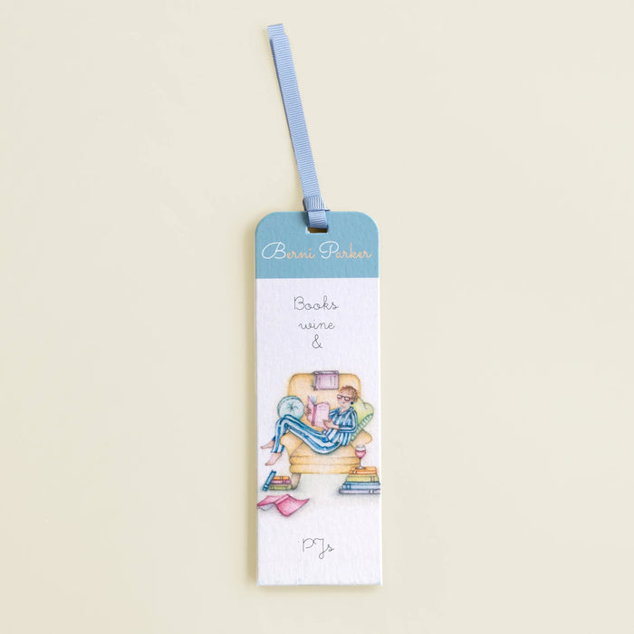 Berni Parker Books Wine And PJ's Bookmark