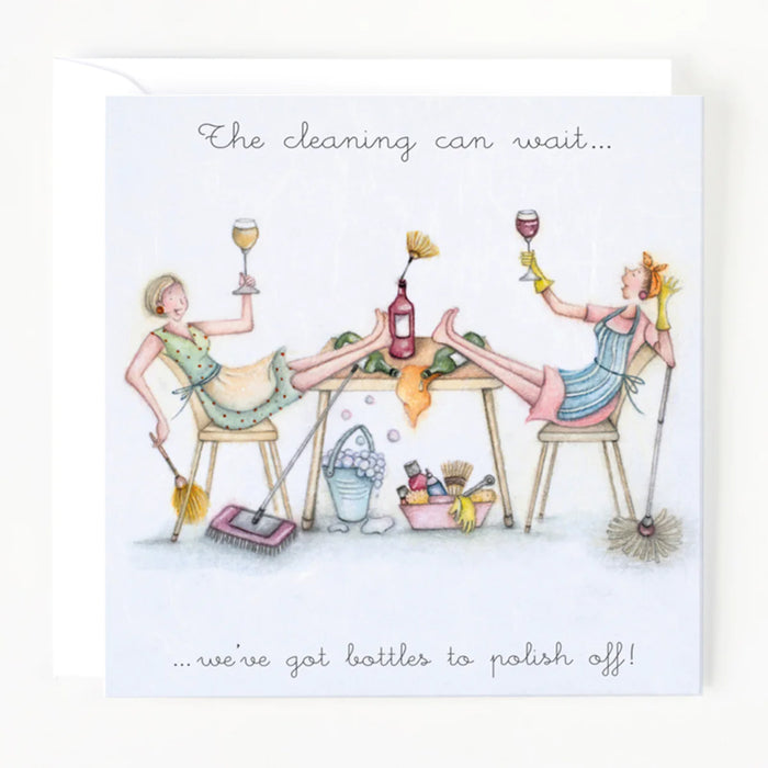 Berni Parker The Cleaning Can Wait Card