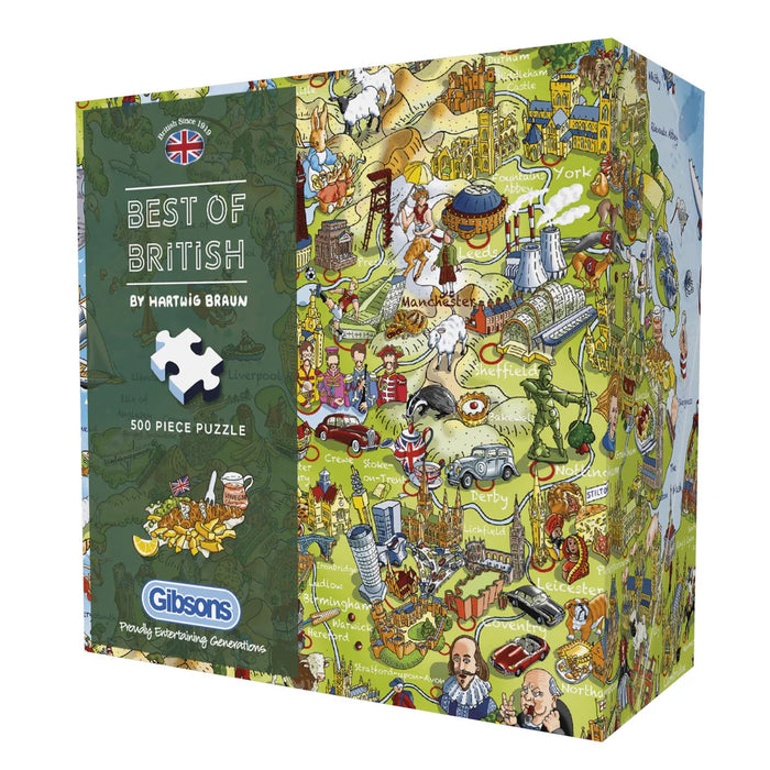 Gibsons Best Of British 500 Piece Jigsaw Puzzle