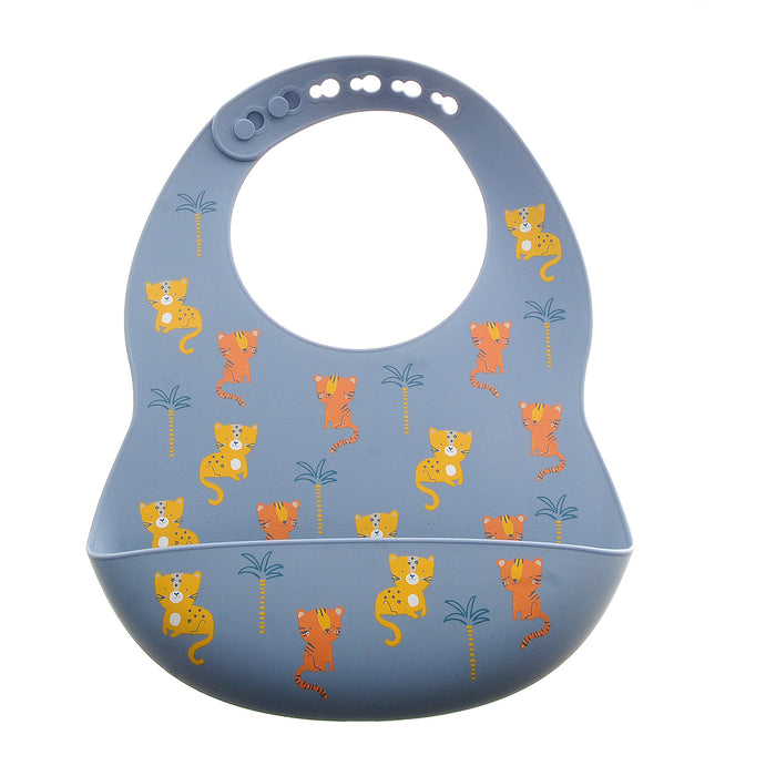 Ziggle Catch It Silicone Bib Tiger and Leopard