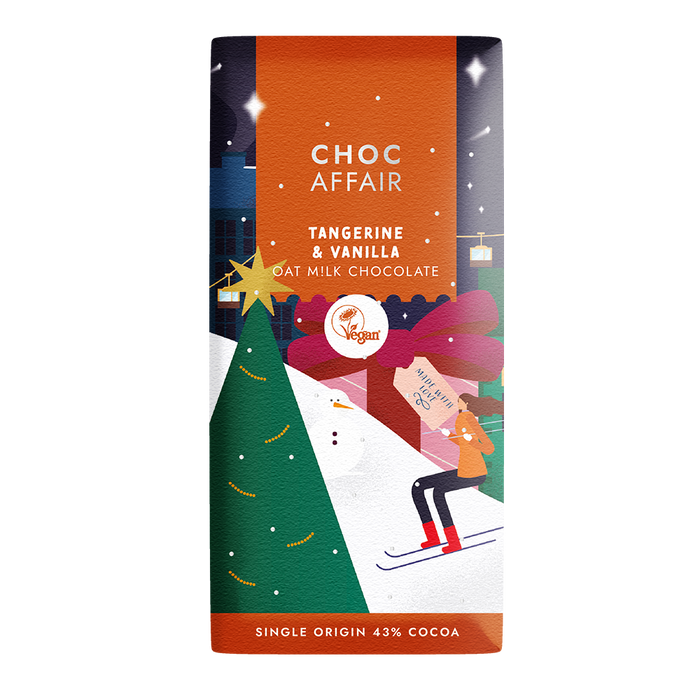 Choc Affair Tangerine & Vanilla Oat M!lk Chocolate Bar