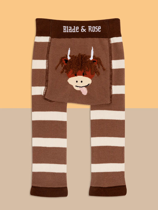 Blade & Rose Neutral Highland Cow Leggings