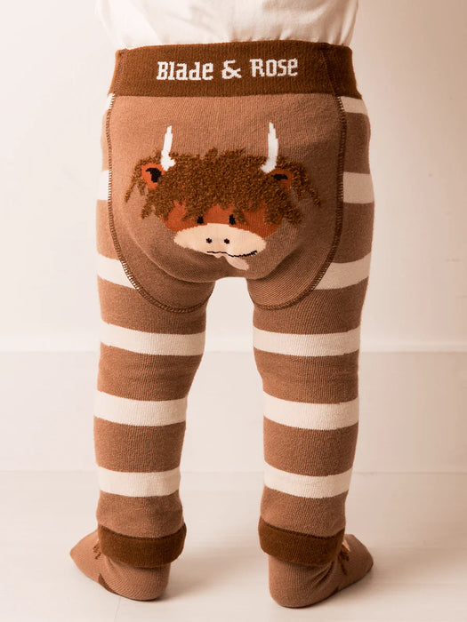 Blade & Rose Neutral Highland Cow Leggings