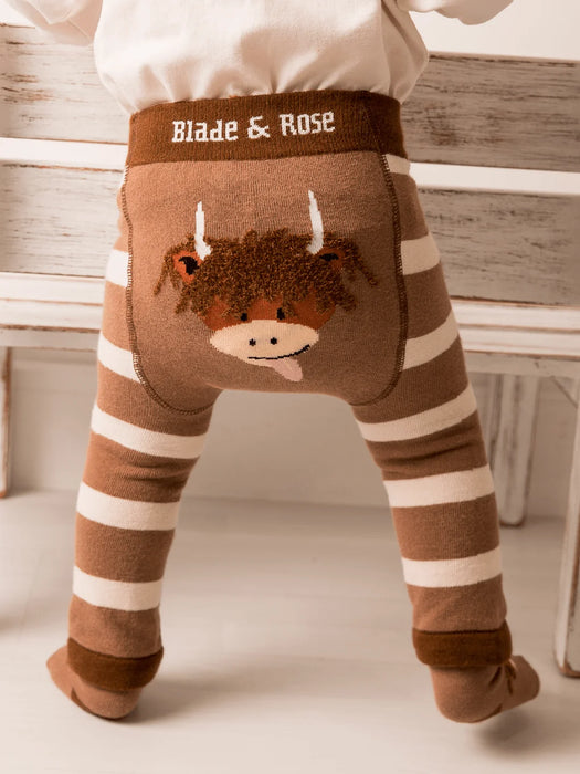 Blade & Rose Neutral Highland Cow Leggings