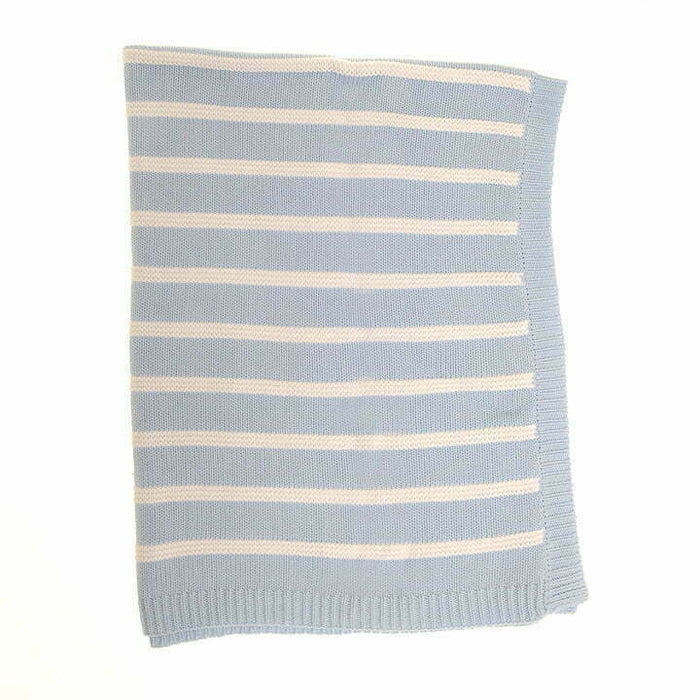 Ziggle Blue And White Stripes Blanket