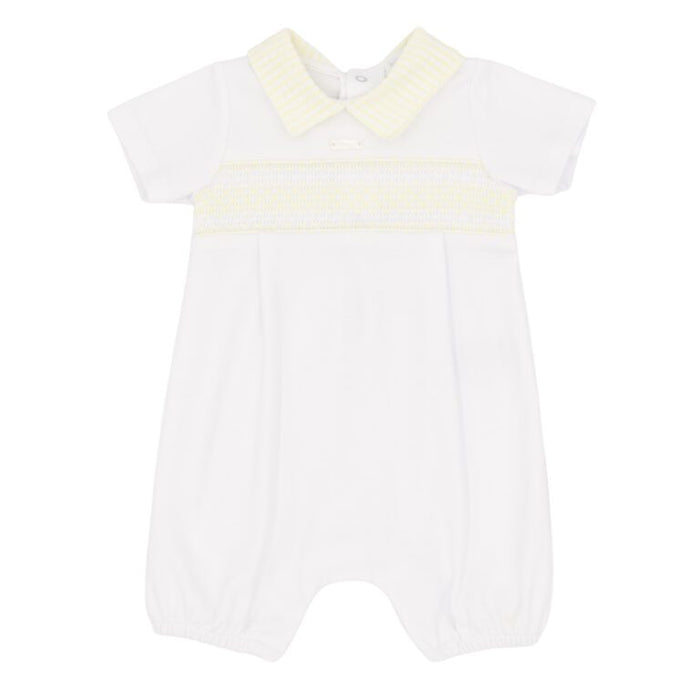 Blue Baby Annecy White Romper