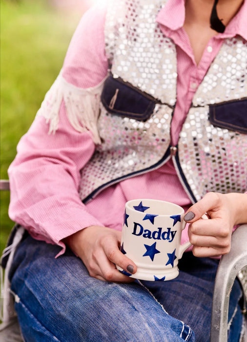 Emma Bridgewater Blue Star Daddy Half Pint Mug
