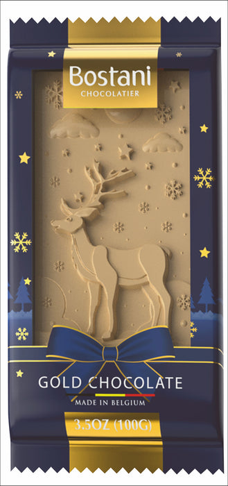 Bostani Christmas Design Gold Chocolate With Speculoos