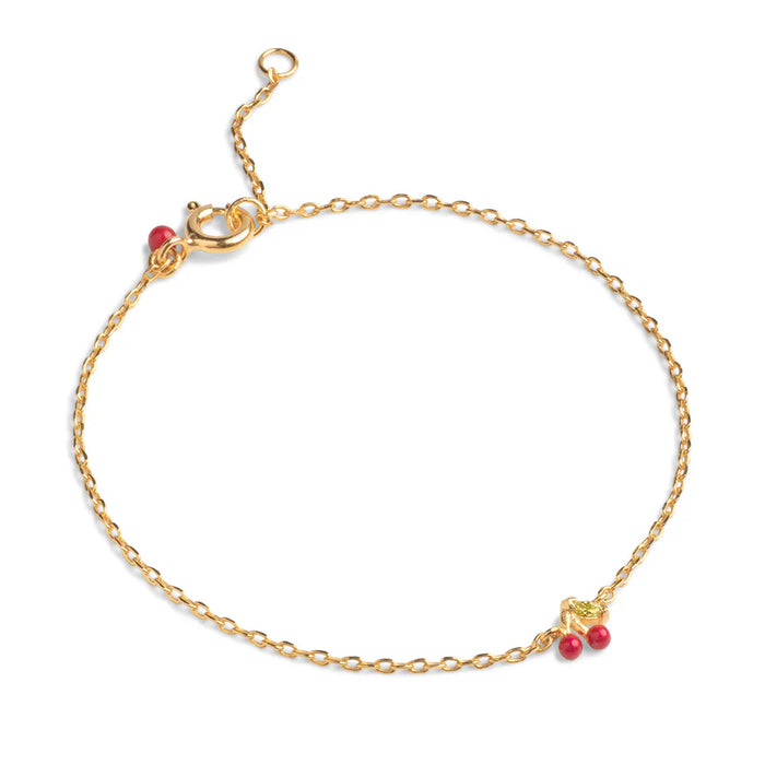 Enamel Copenhagen Cherry Bracelet Gold