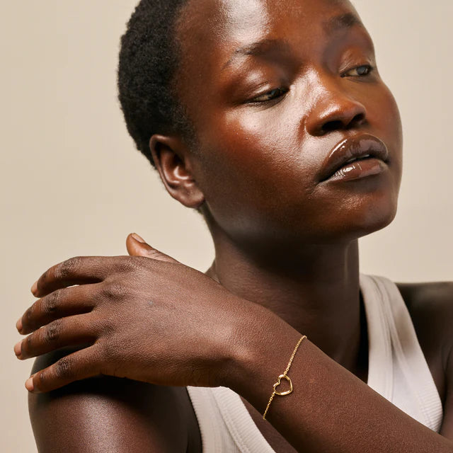 Enamel Copenhagen Organic Heart Bracelet Gold