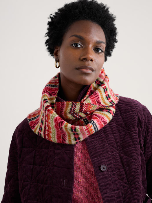 Seasalt Women's Bright Line Fair Isle Scarf In Scillia Aran Multi