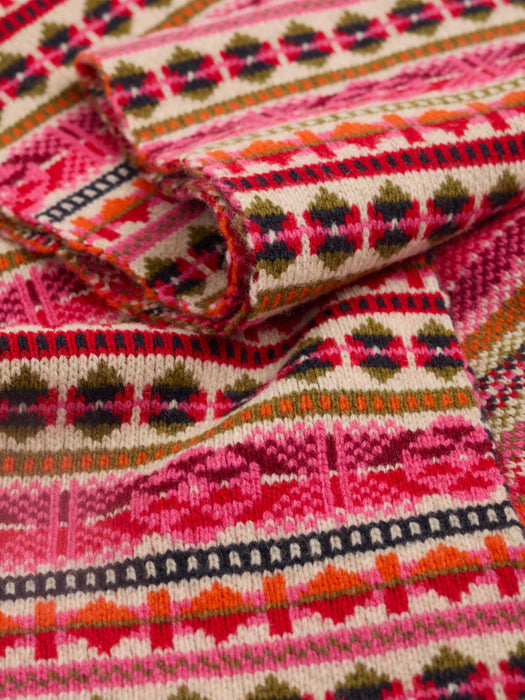 Seasalt Women's Bright Line Fair Isle Scarf In Scillia Aran Multi